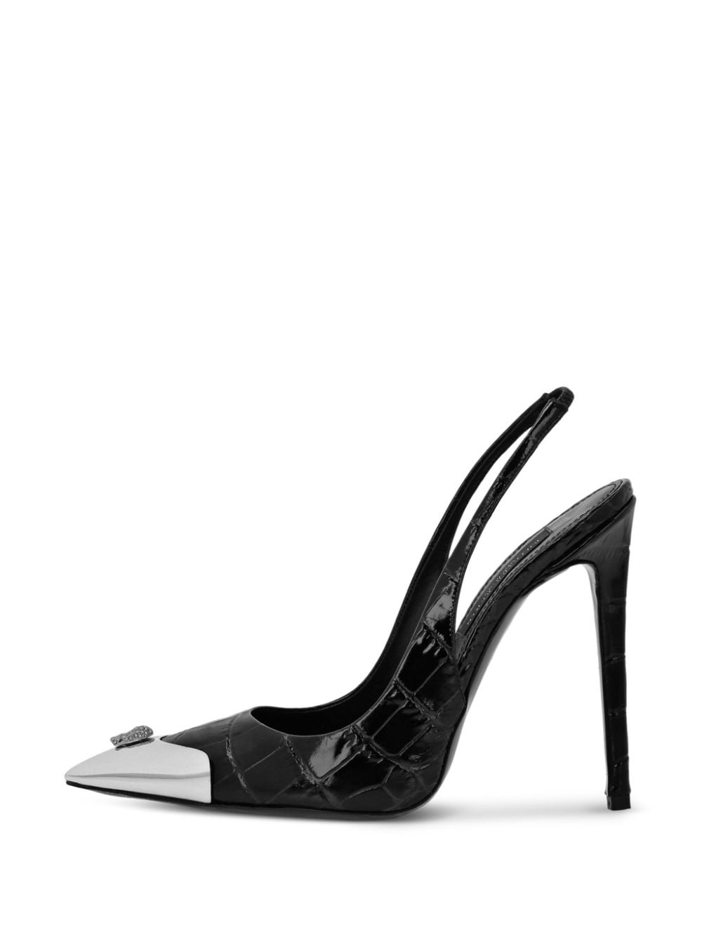 Philipp Plein 120 mm Crocco pumps Zwart