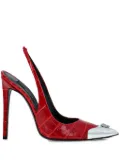 Philipp Plein 120mm Crocco pumps - Red