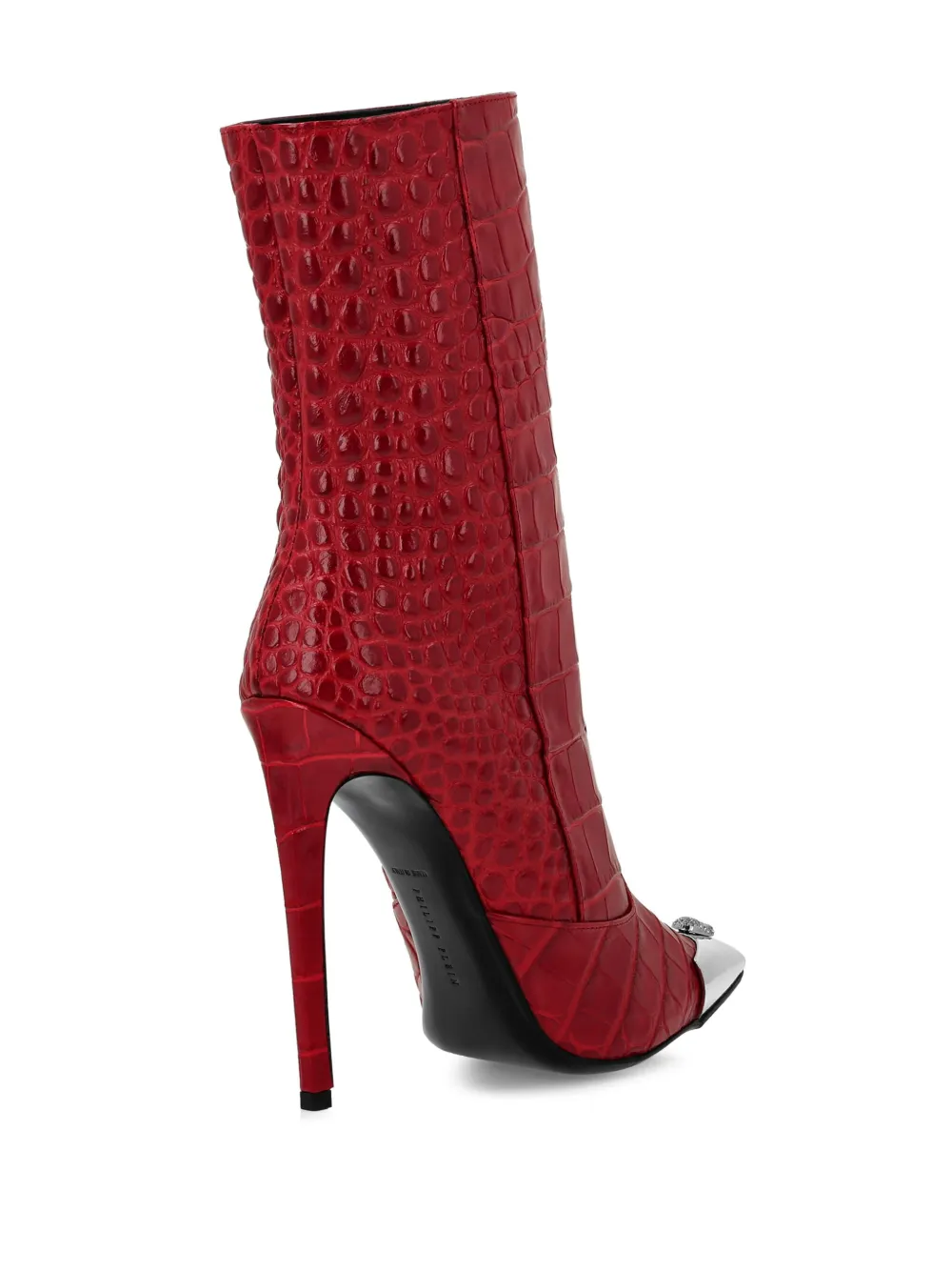 Philipp Plein Crocco boots Red