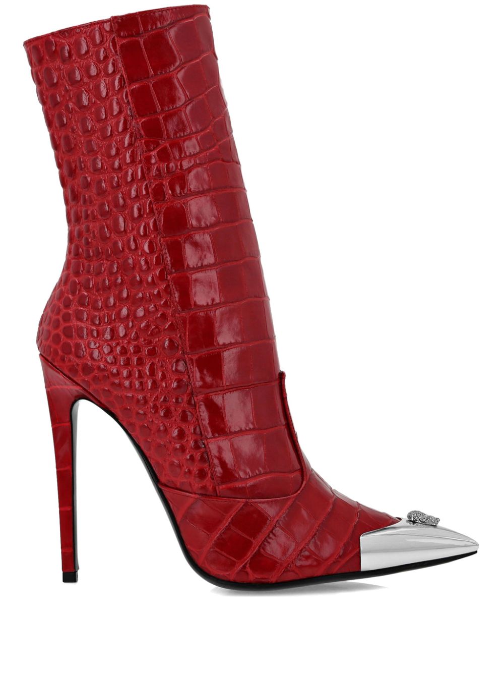 Philipp Plein Crocco boots Red