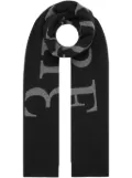 Billionaire intarsia-knit logo scarf - Black