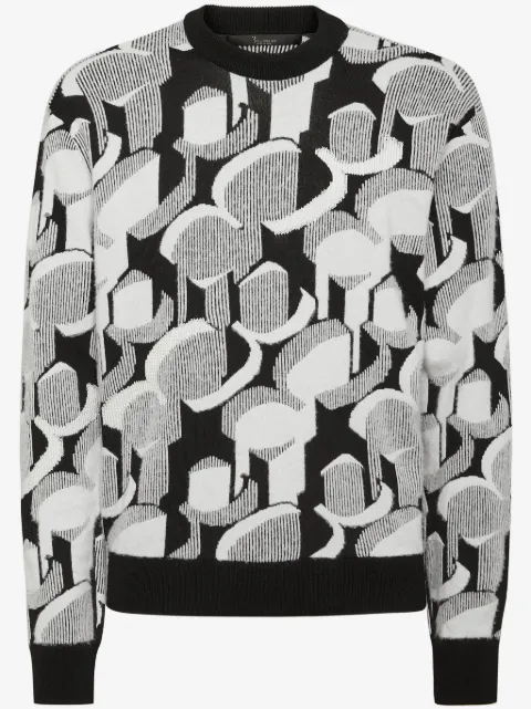 Billionaire crew-neck jacquard jumper