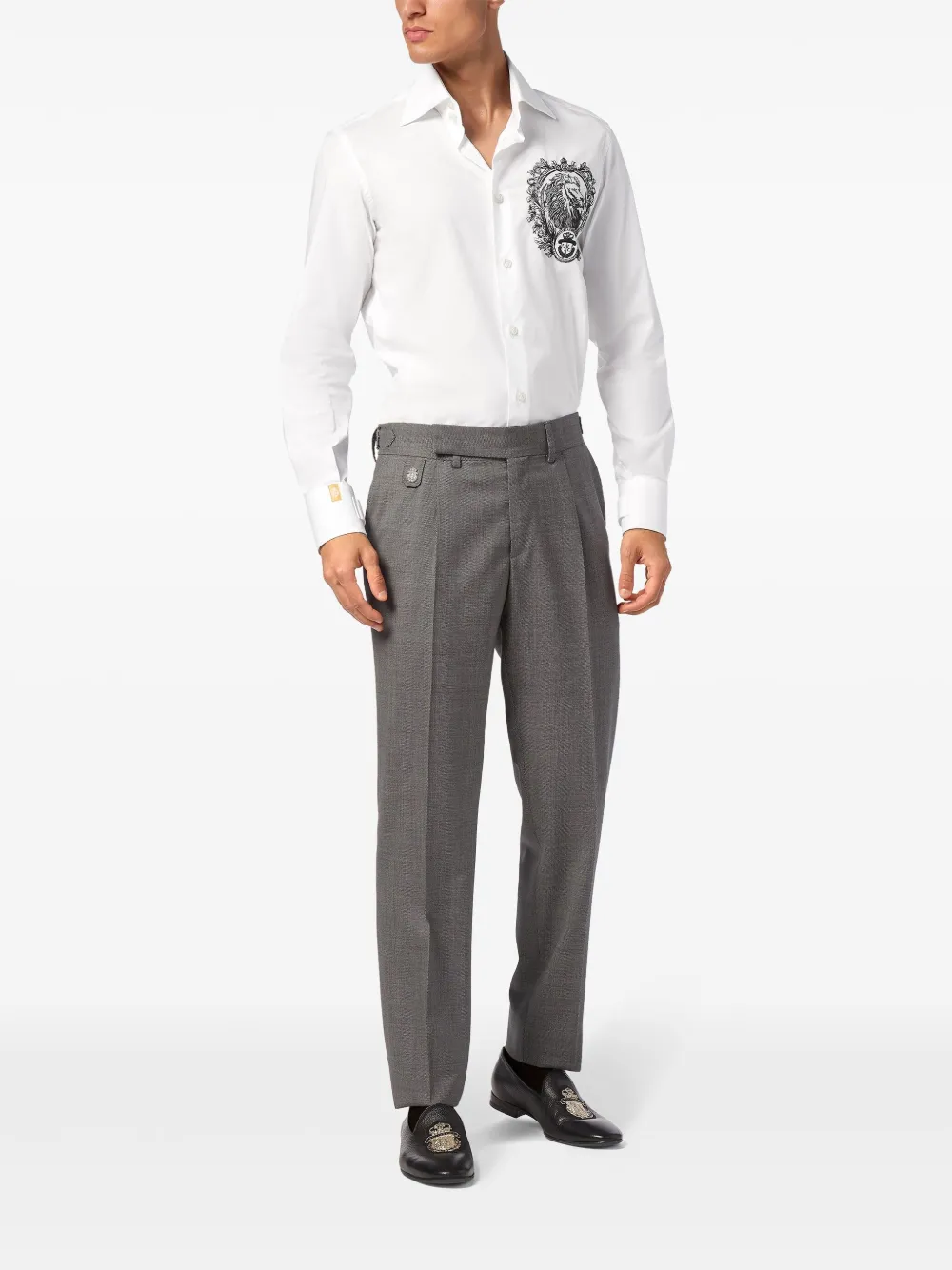 Billionaire Geplooide chino - Grijs