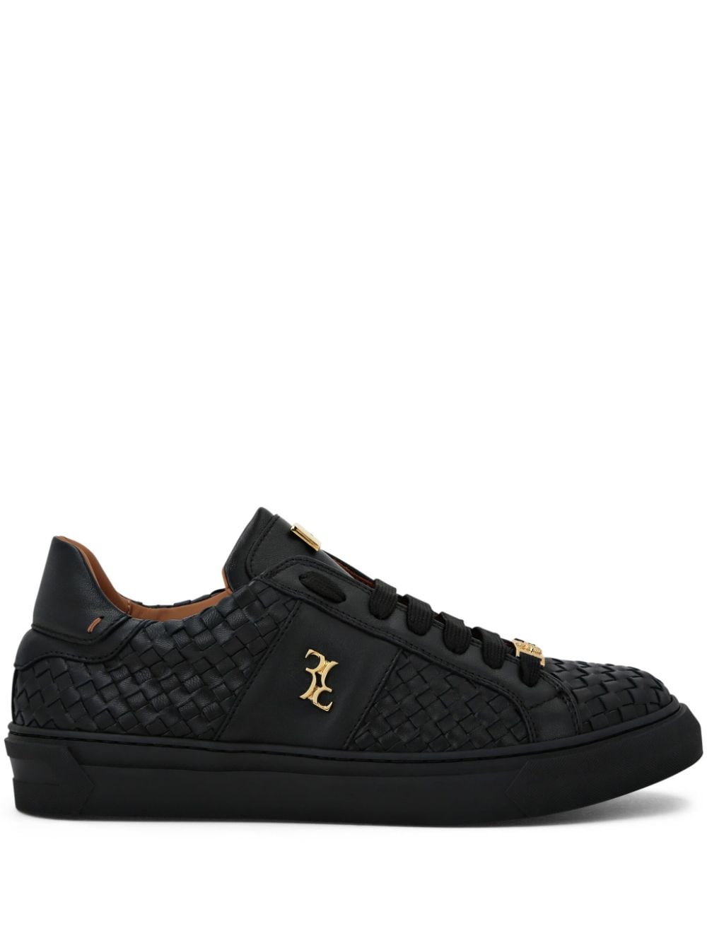 Billionaire nappa low-top sneakers Black