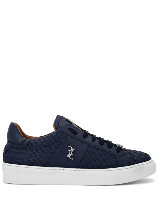 Billionaire Nappa leather Low top Sneakers Blue