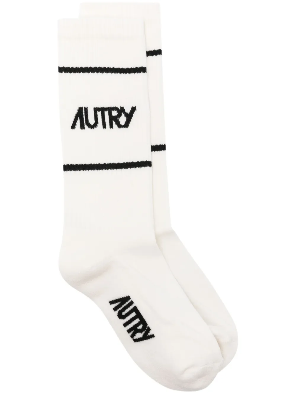 Autry intarsia-logo knitted socks | Neutrals | Image 1