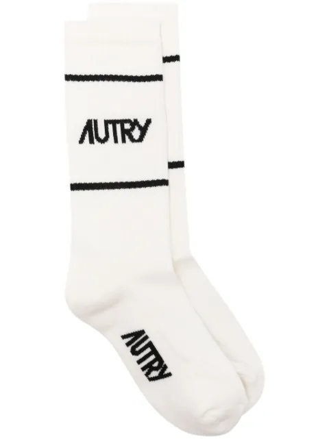 Autry intarsia-logo knitted socks