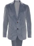 Eleventy single-breasted corduroy suit - Blue