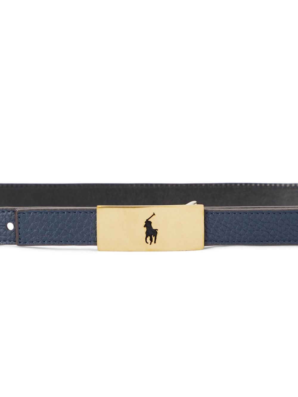 Shop Polo Ralph Lauren Box-buckle Leather Belt In Blue