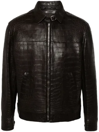 【美品】Brioni シングルレザージャケット ブラウン Brioni レザージャケット | ブラウン | FARFETCH JP