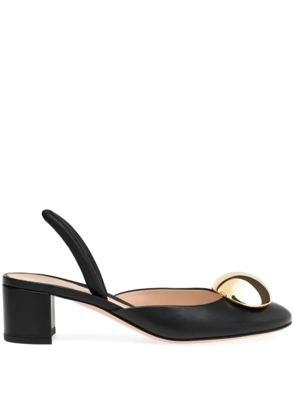 ■GIANVITO ROSSI■ SPHERA 45mmローヒールパンプス Gianvito Rossi Sphera 45mm スリングバック パンプス
