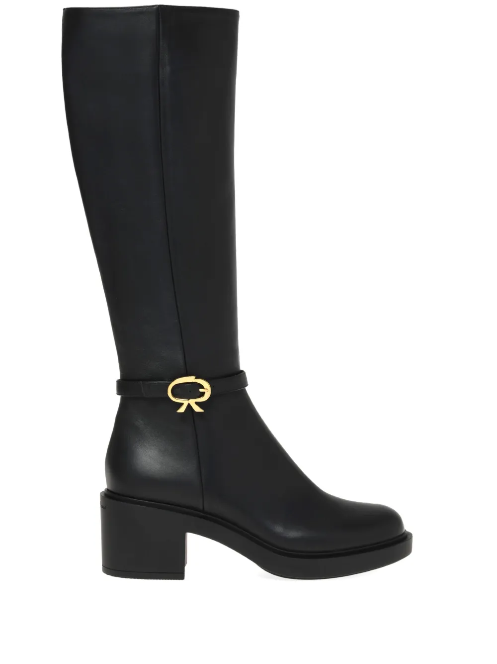 Gianvito Rossi Ribbon Dumont leather boots Black