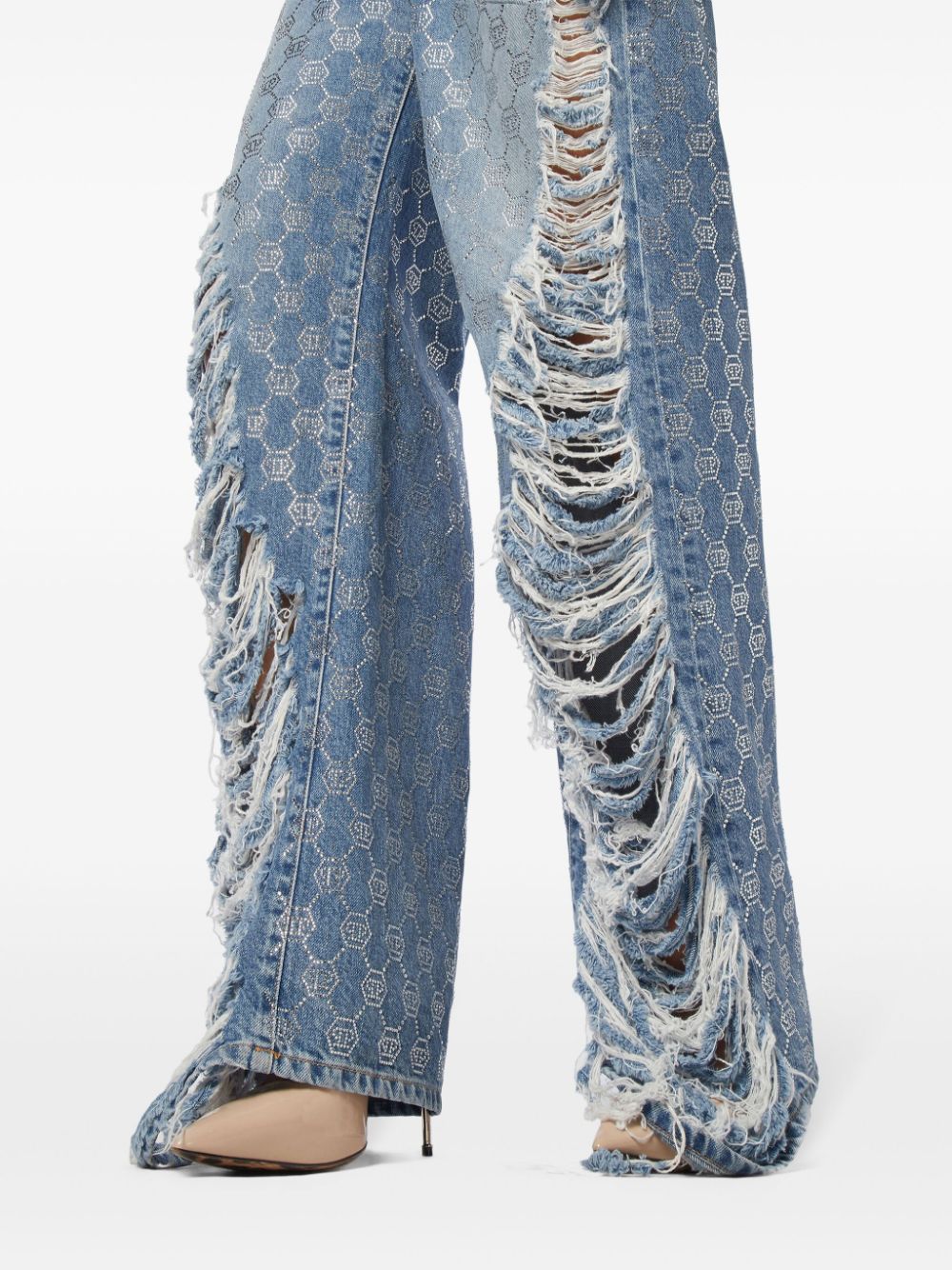 Philipp Plein monogram strass jeans Women