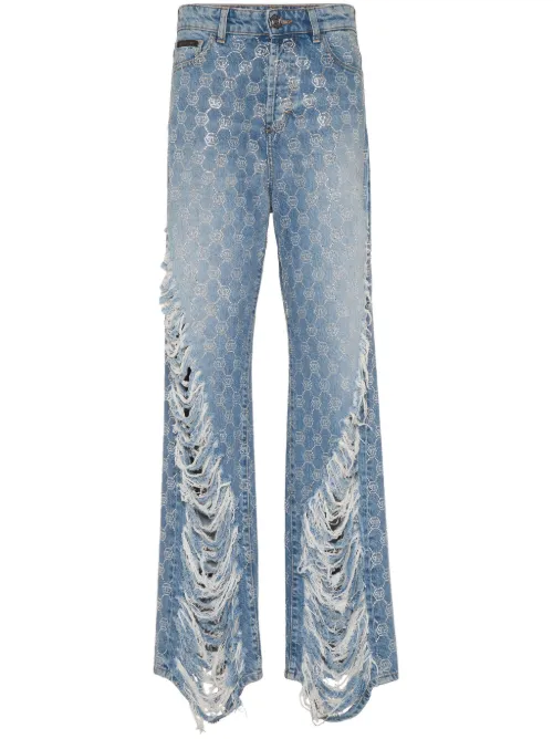 Jean à motif monogrammé - Philipp Plein - Modalova