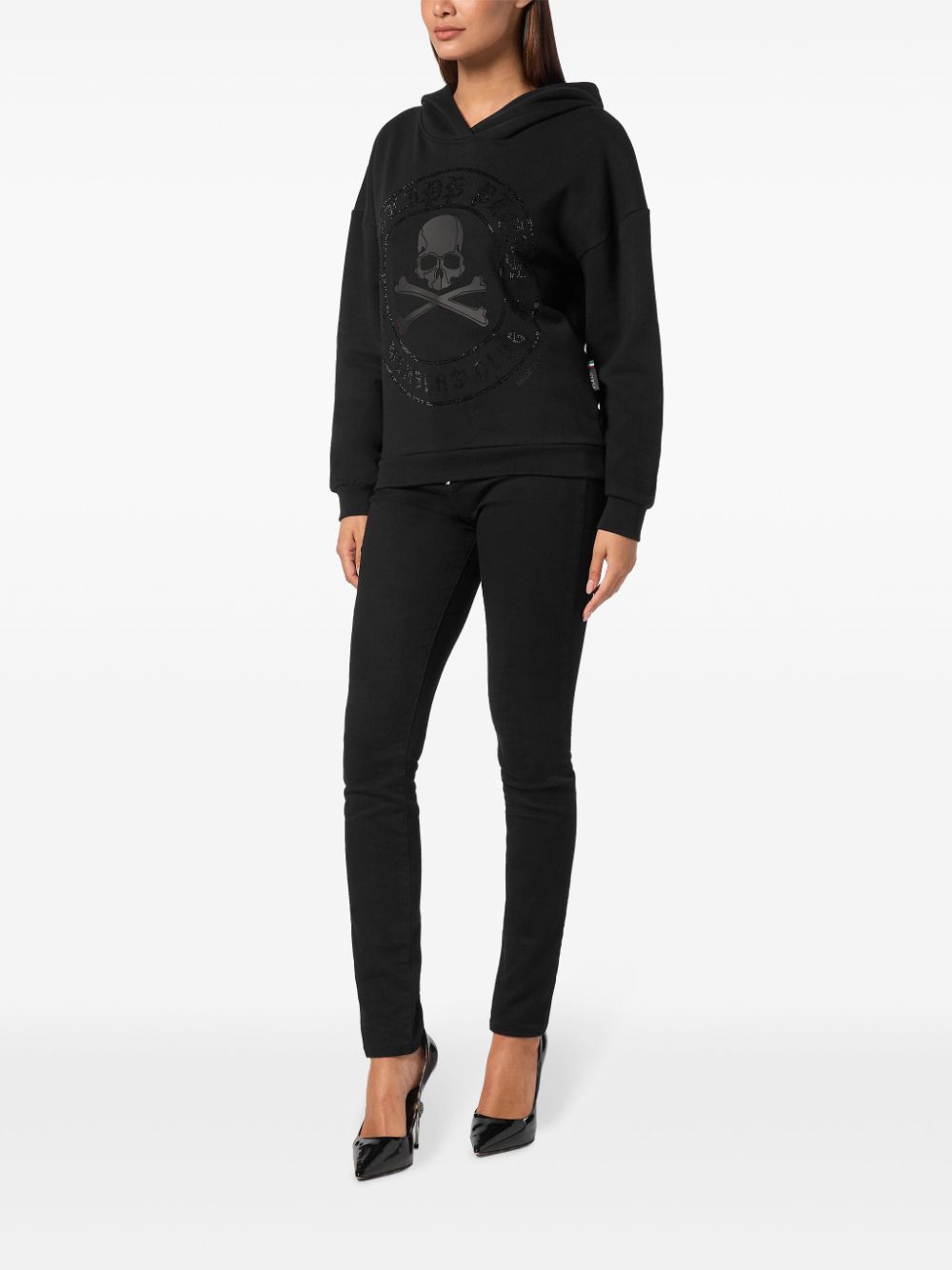 Philipp Plein skull-print hoodie - Zwart