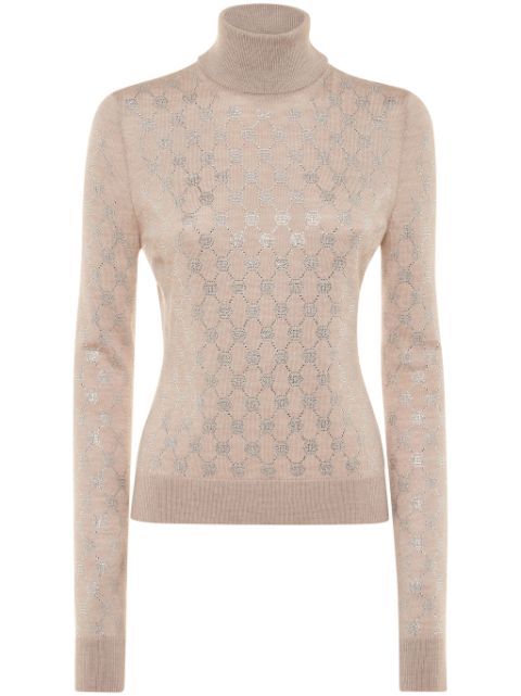 Philipp Plein monogram crystal-embellished sweater Women