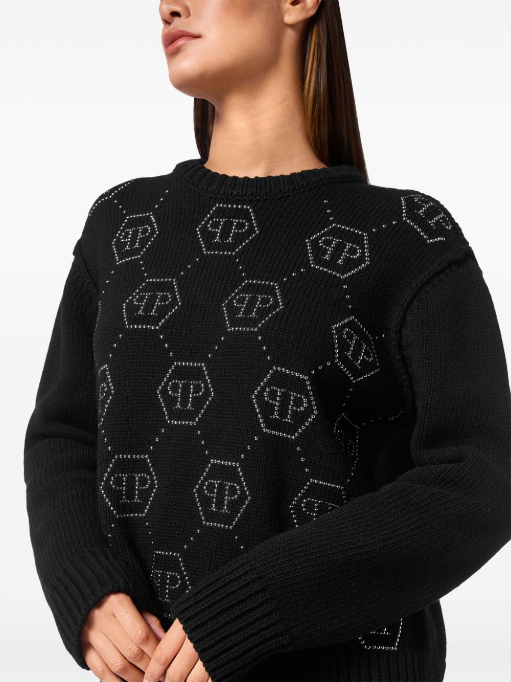 Philipp Plein crystal-logo jumper Women