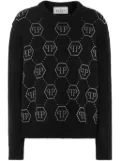 Philipp Plein crystal-logo jumper - Black