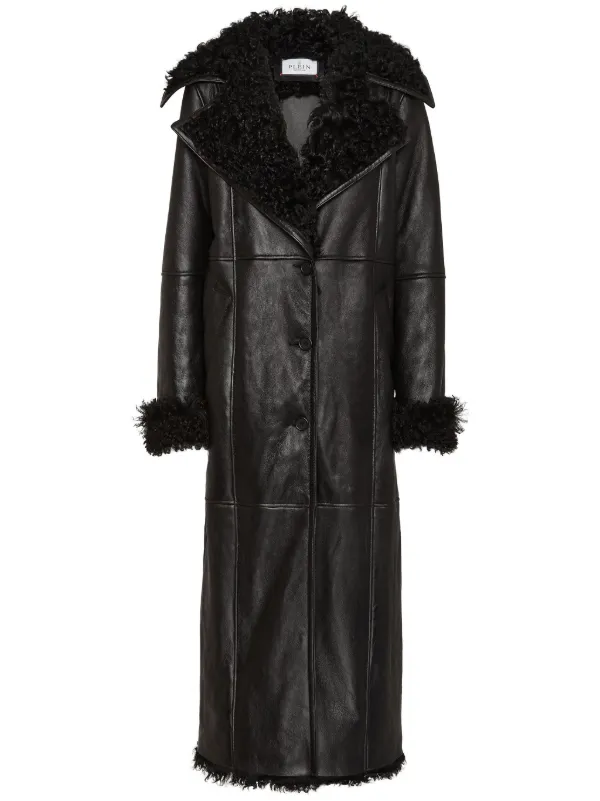 Philipp Plein Skull & Bones シアリングコート | ブラック | FARFETCH JP