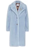 Philipp Plein appliqué faux-fur coat - Blue