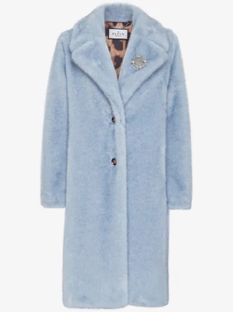 Philipp Plein appliqué faux-fur coat