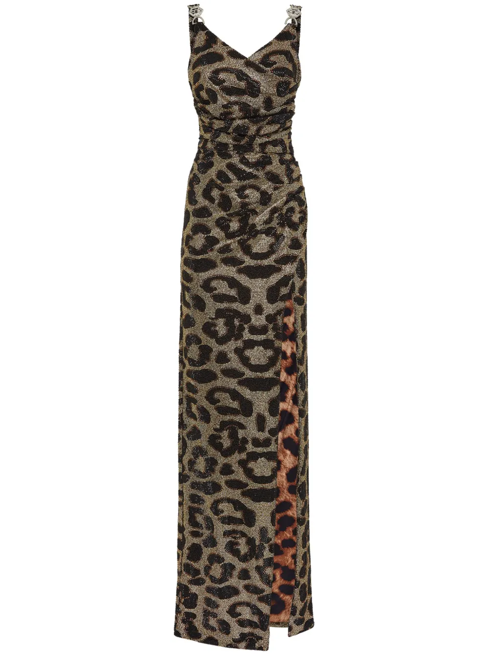 Philipp Plein Maxi-jurk met luipaardprint Bruin