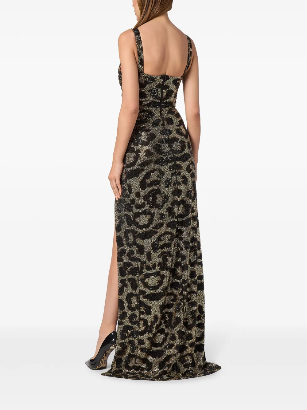 Philipp Plein Maxi-jurk met luipaardprint Bruin