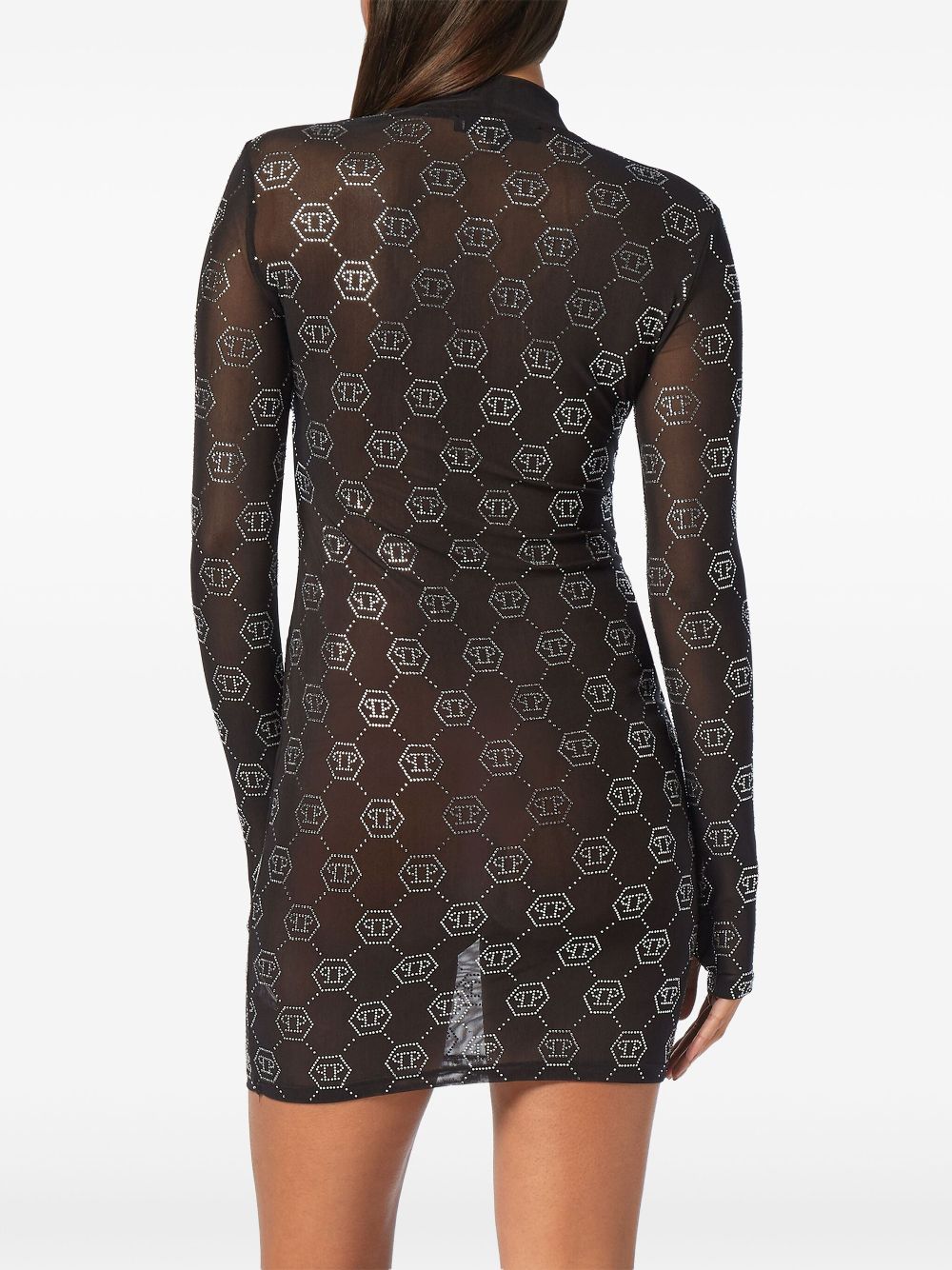 Philipp Plein monogram tulle dress Women