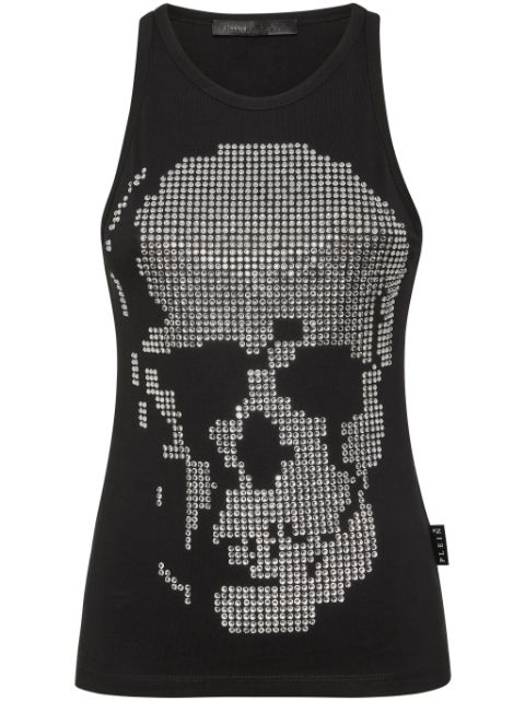 Philipp Plein skull-embellished ribbed tank top Women