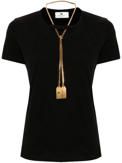 Elisabetta Franchi round-neck T-shirt with necklace