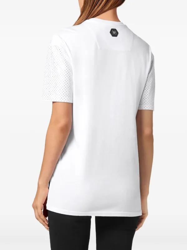 Philipp Plein Skull Rhinestone T-shirt | White | FARFETCH