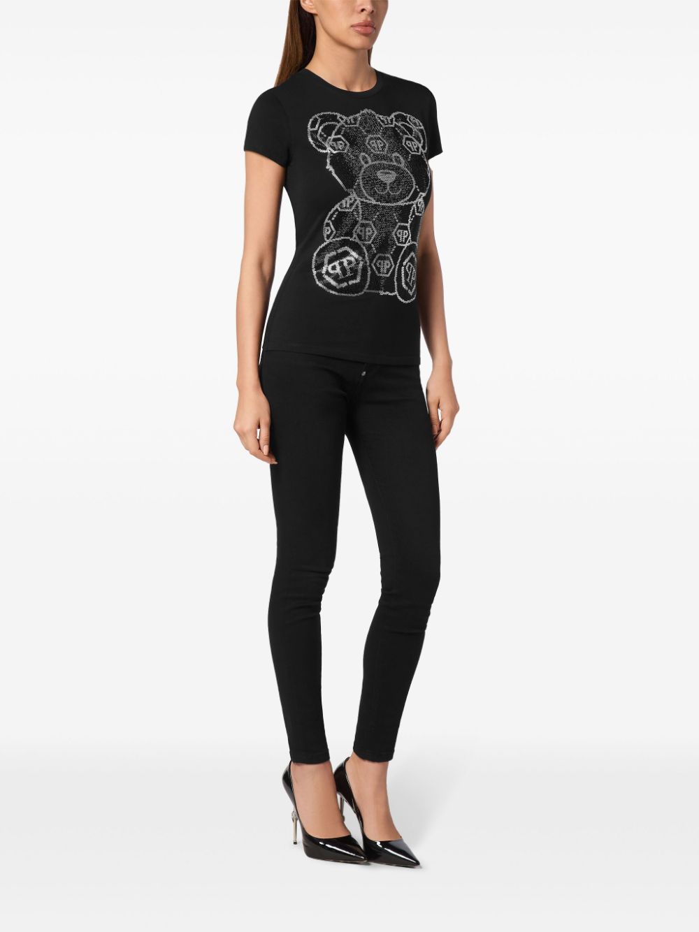 Shop Philipp Plein Teddy Bear T-shirt In Black