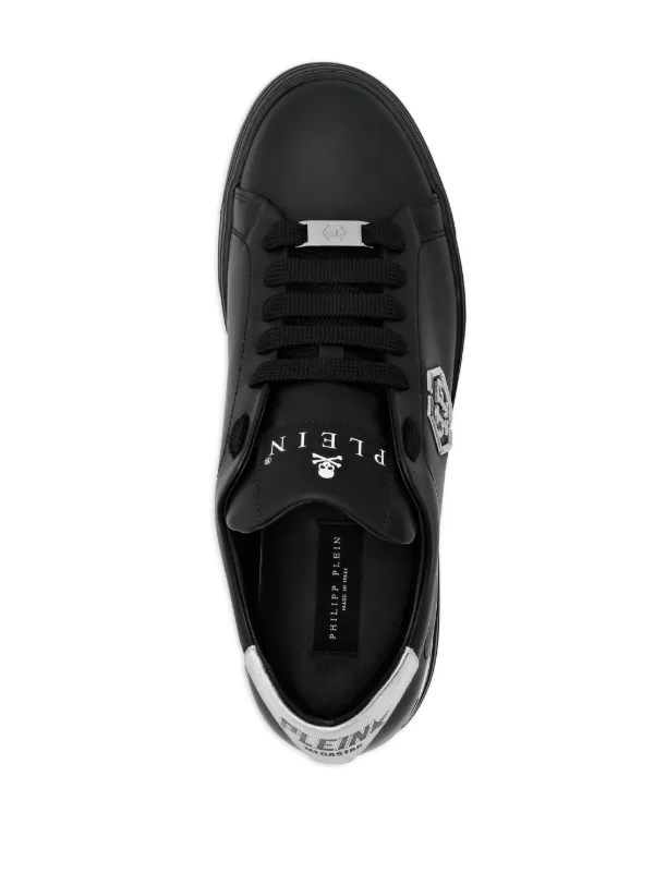 スニーカー Philipp Plein Hexagon' Black Leather Sneakers Philipp Plein Hexagon Sneakers | Black | FARFETCH