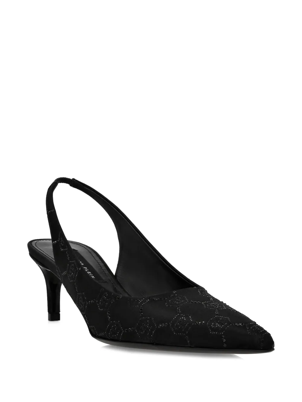 Philipp Plein slingback strass pumps Black