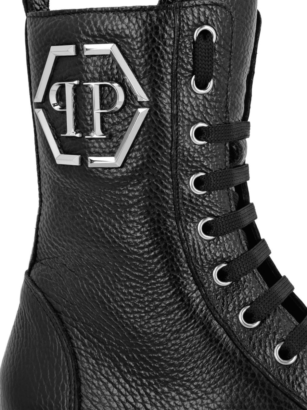 Philipp Plein logo-plaque boots Black