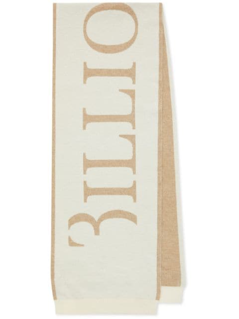 Billionaire intarsia-knit logo scarf