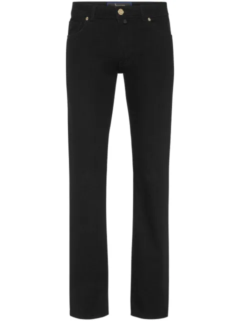 Billionaire logo-patch five-pocket straight-leg jeans