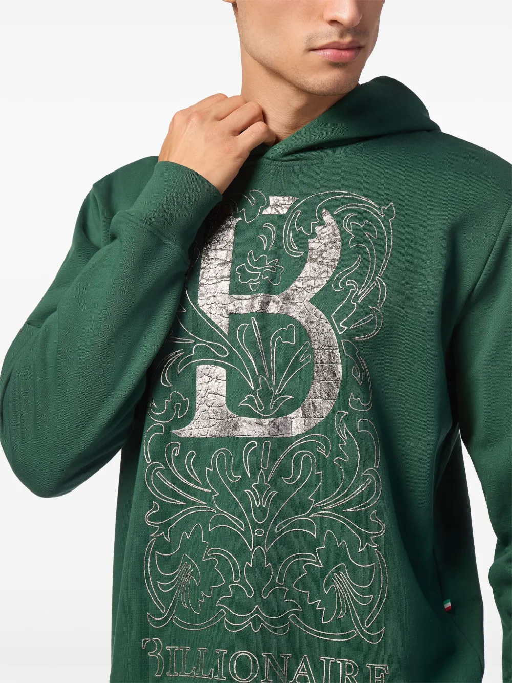 Billionaire Katoenen hoodie met logoprint Groen