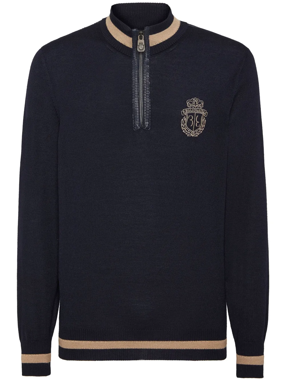 Billionaire Trui met geborduurd logo Blauw