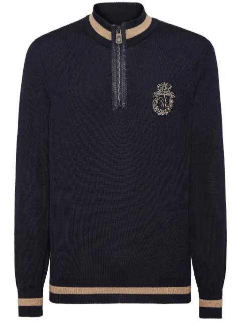 Billionaire logo-embroidered jumper