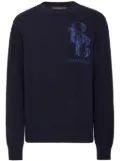 Billionaire logo-embroidered crew-neck jumper - Blue