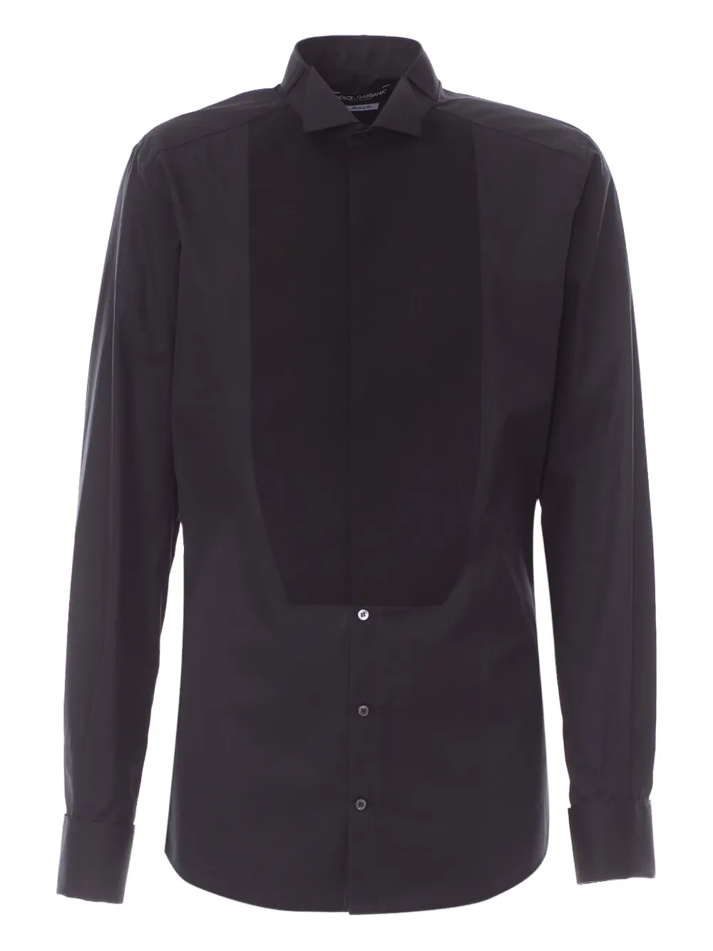 Dolce & Gabbana tuxedo-panel cotton shirt Zwart