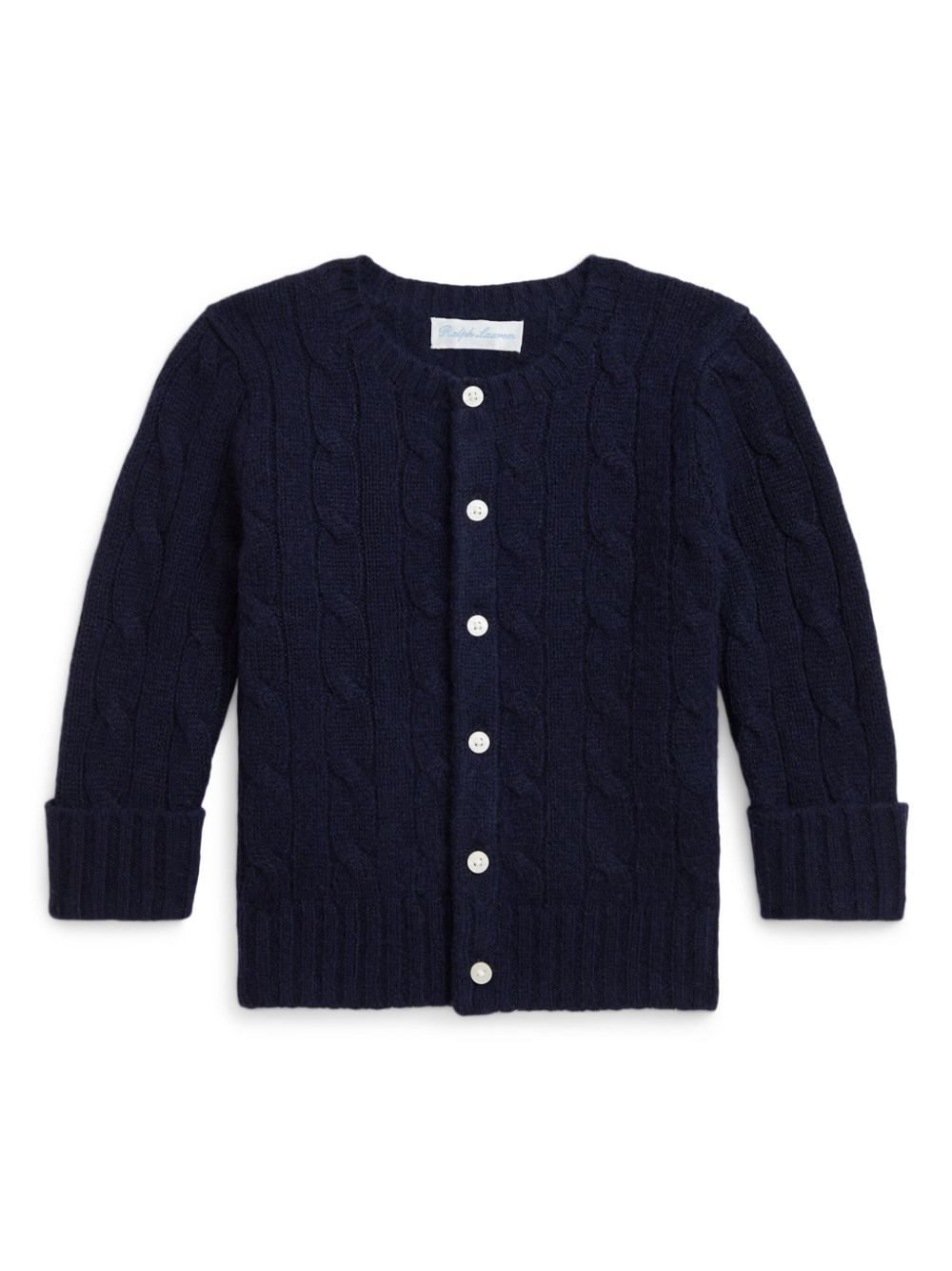 POLO RALPH LAUREN KIDS cable-knit cashmere cardigan - Blue