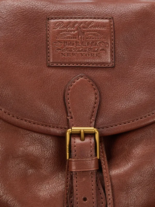 Polo Ralph Lauren レザー バックパック | ブラウン | FARFETCH JP