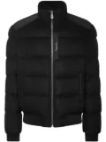 Billionaire high-neck wool padded jacket - Black