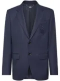 Billionaire embroidered-logo blazer - Blue
