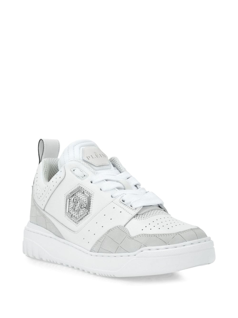 Philipp Plein Sneakers met logo-applicatie - Wit