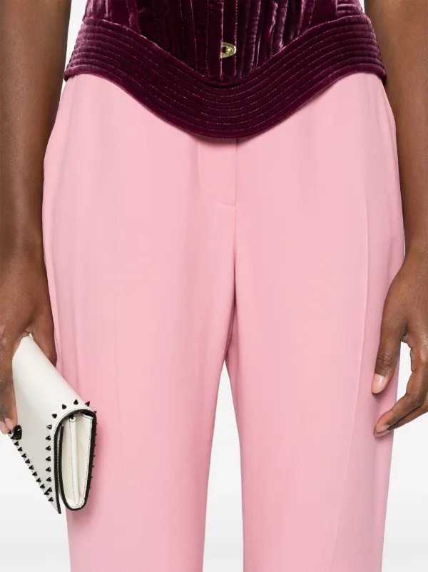Alexander McQueen Flared Tailored Trousers | Pink | FARFETCH