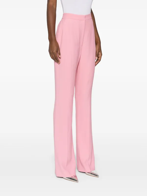 パンツ ALEXANDER MCQUEEN CHERRY PINK VISCOSE PANTS Alexander McQueen Flared Tailored Trousers | Pink | FARFETCH