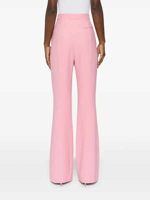 Alexander McQueen Flared Tailored Trousers | Pink | FARFETCH